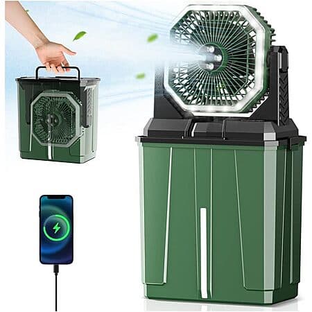 Coolice Outdoor Portable Misting Fan w/ 8L Water Tank, 24,000mAh Battery & LED Light (Green) $29.99 + Free Shipping w/ Prime or on $35+