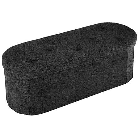 43" Gianna Ottoman Folding Foot Rest w/ Storage (black or white) $24