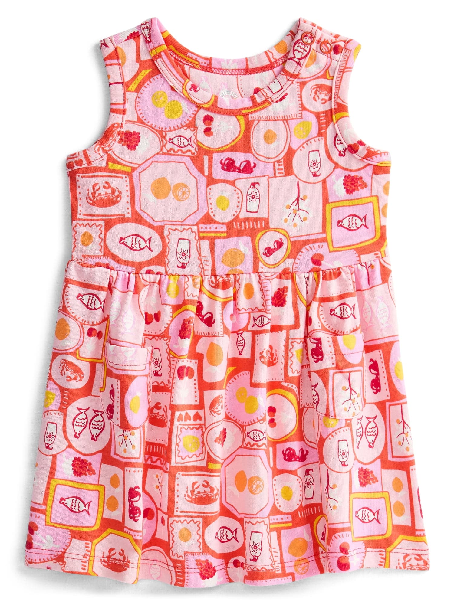 Wonder Nation Baby Girls Printed Dress, Sizes 0M-24M